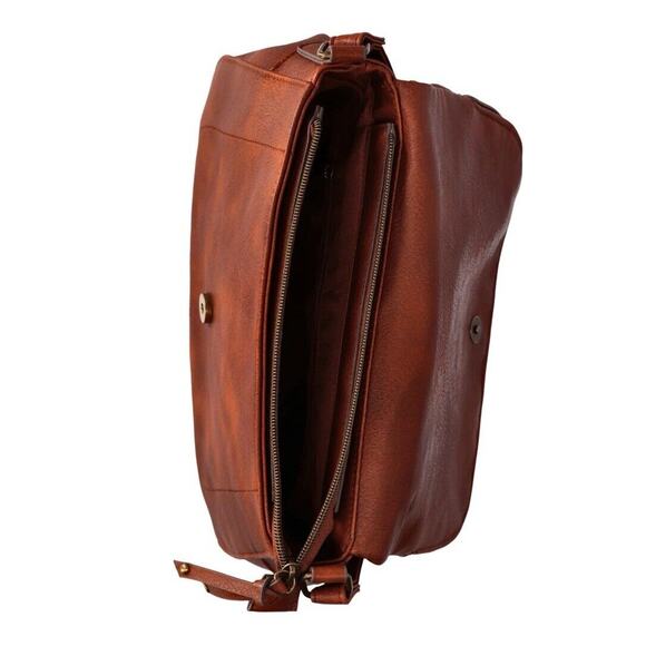 T Shirt & Jeans Women’s Shoulder Bag Purse, Addison Shoulder Bag Cognac $60 - Picture 4 of 4